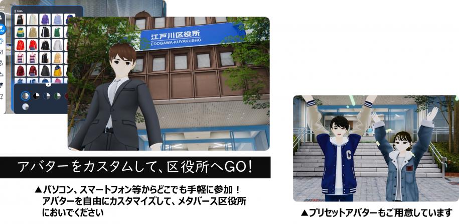 アバターをカスタムして、区役所へGO
