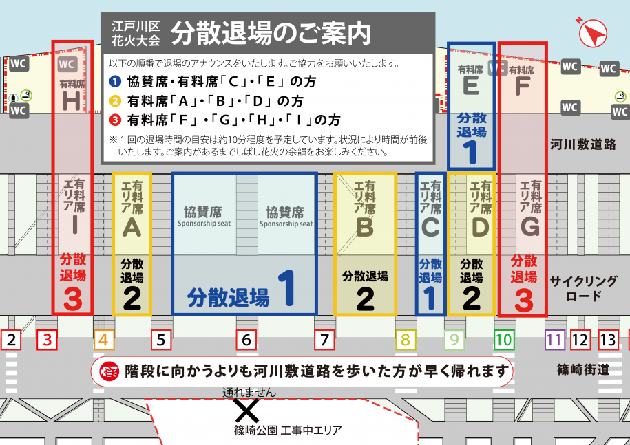 分散退場