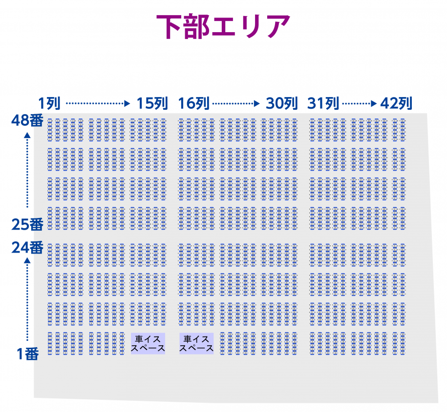 エリアE下部座席