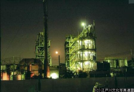 旧江戸川の中州妙見島夜