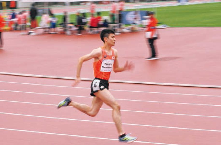 試合中の松本 武尊選手