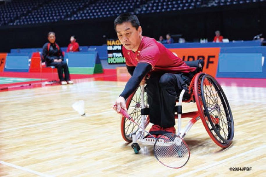 試合中の長島選手