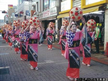 写真　花笠踊り必見　小松川平井ふるさとまつり5