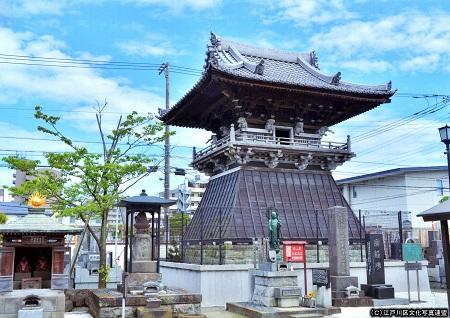 写真　江戸の鐘　昇覚寺の鐘楼2