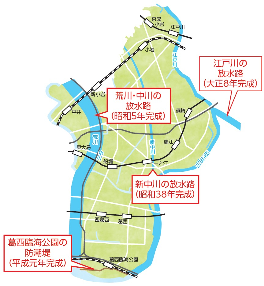 放水路位置図