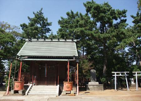 写真　古川の水面に映る二之江神社大ケヤキ4