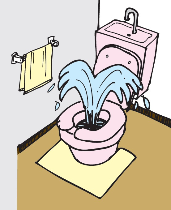 トイレの噴き上がり