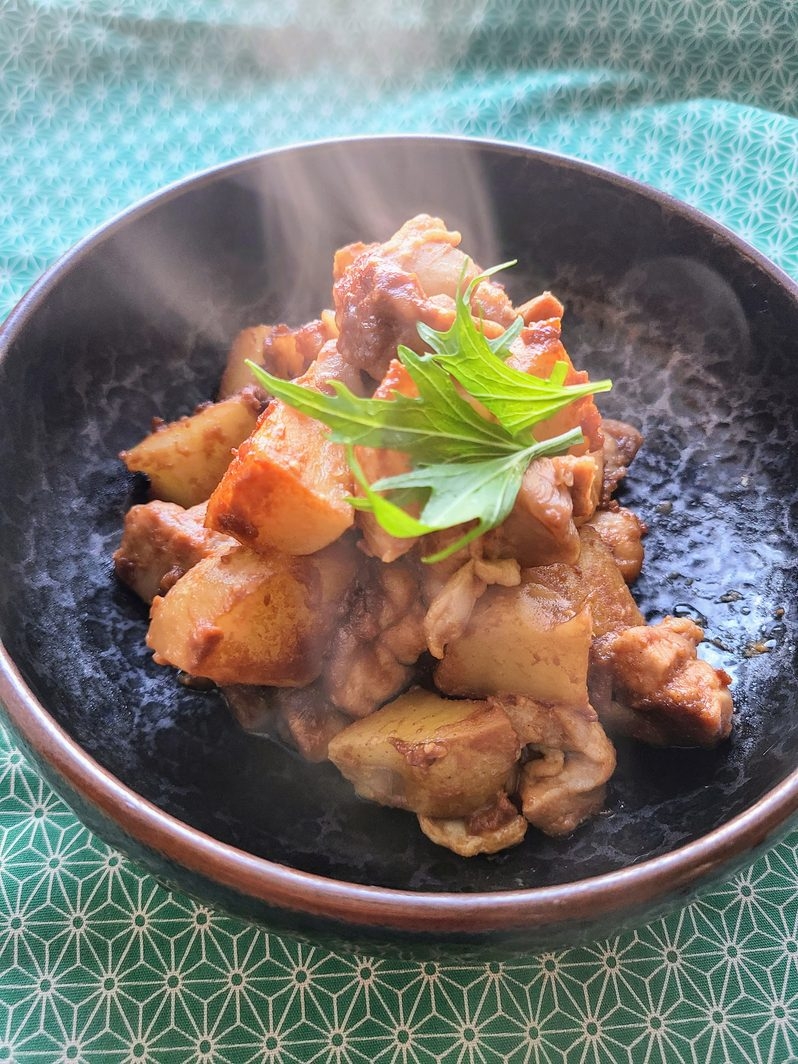 鶏とじゃが芋のきなこ煮