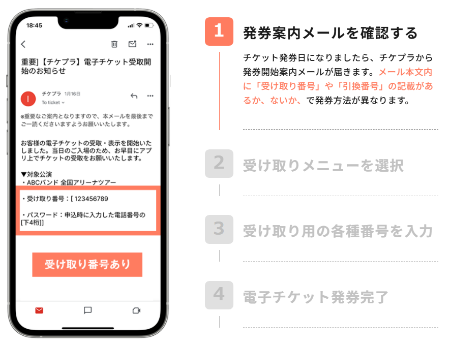 メール受信