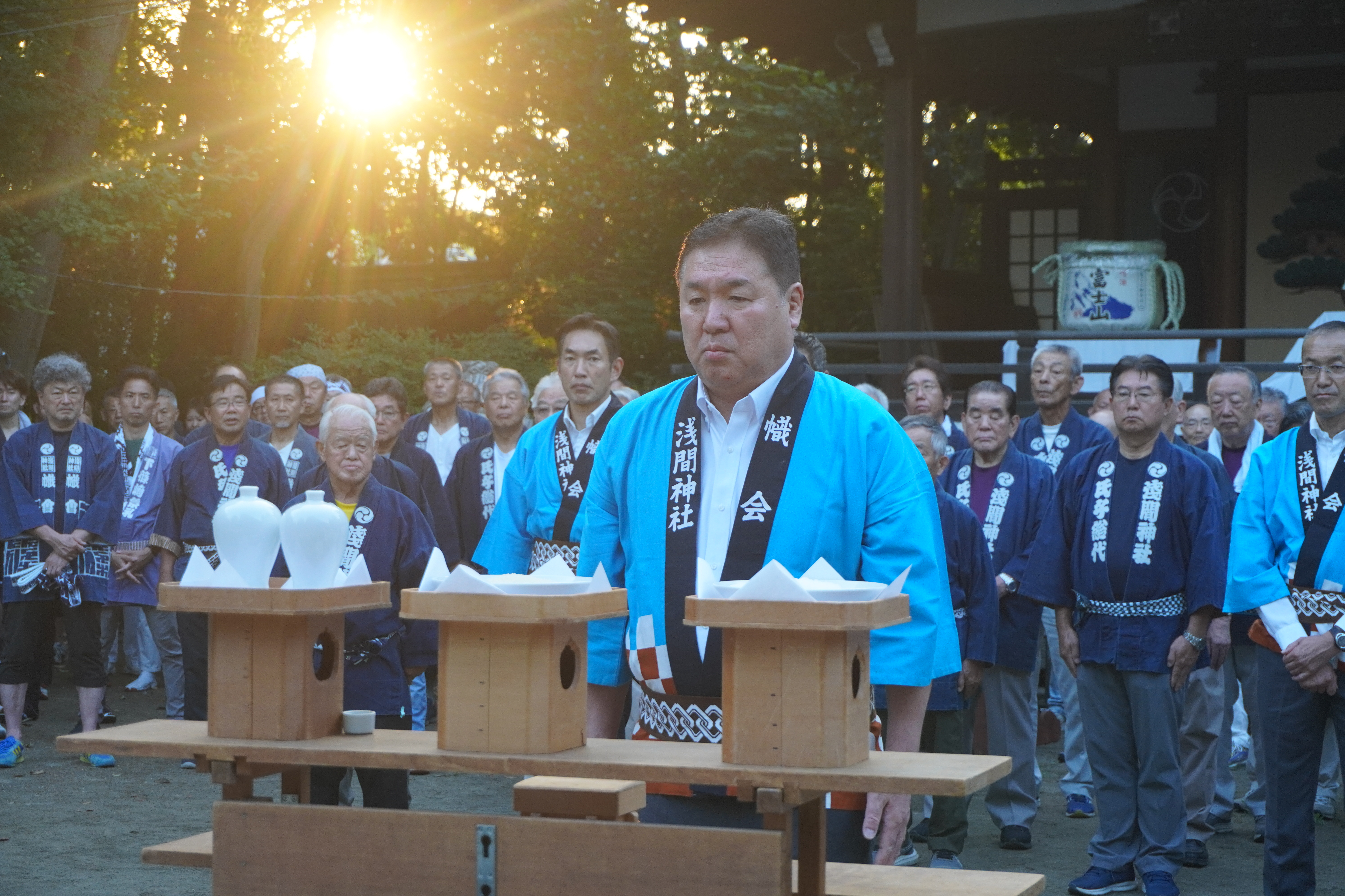 「幟祭り」に参加される区長