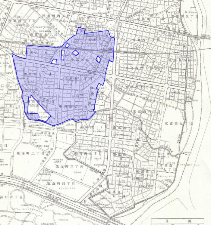 図　新田町会の地図