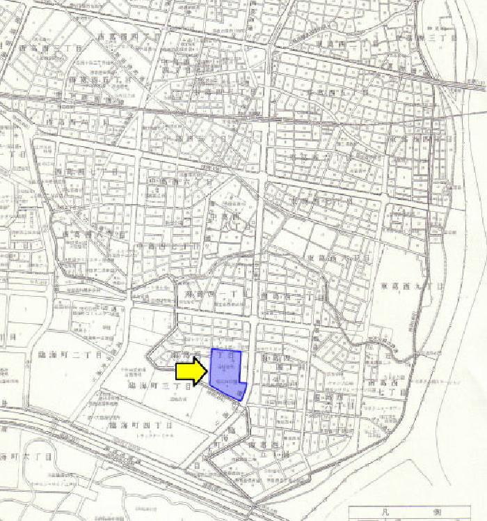図　堀江住宅自治会の地図