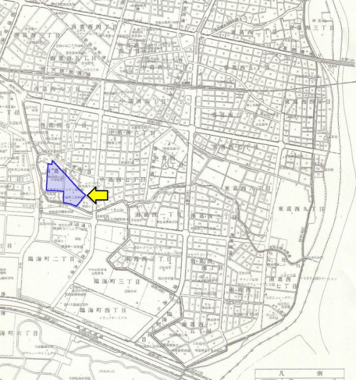 図　公社新田住宅自治会の地図