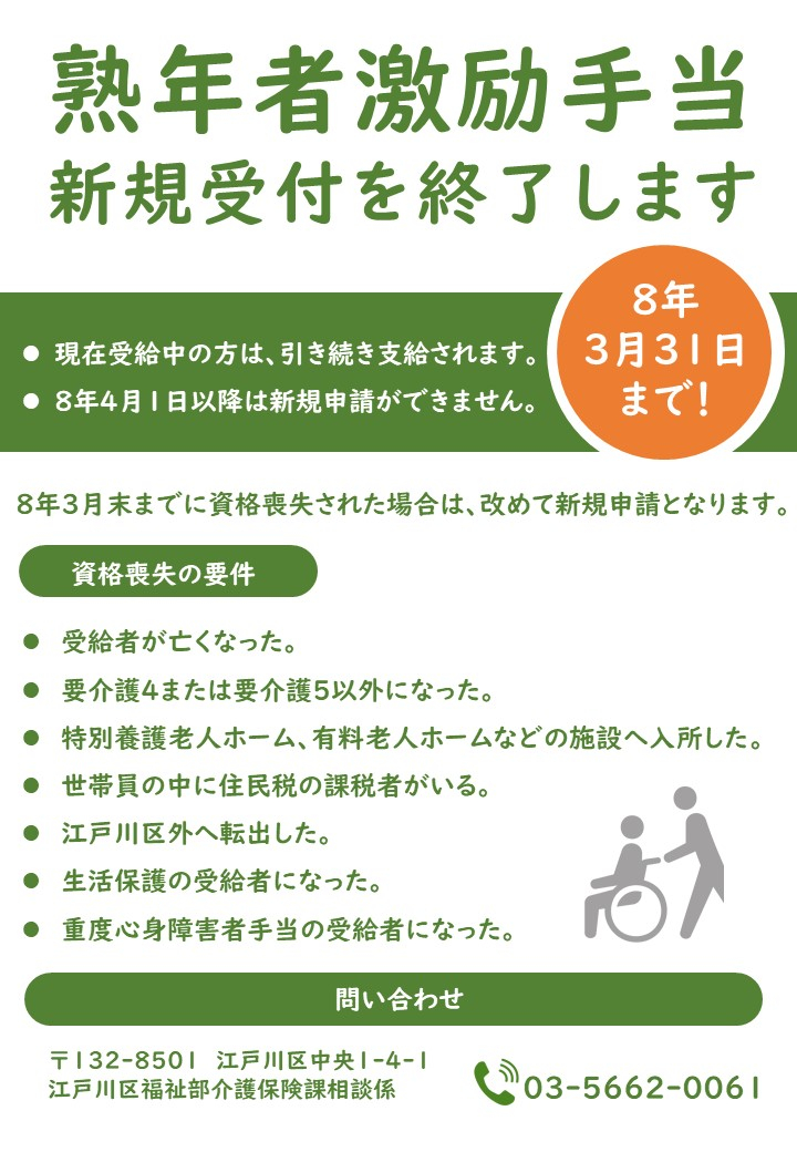 激励手当終了