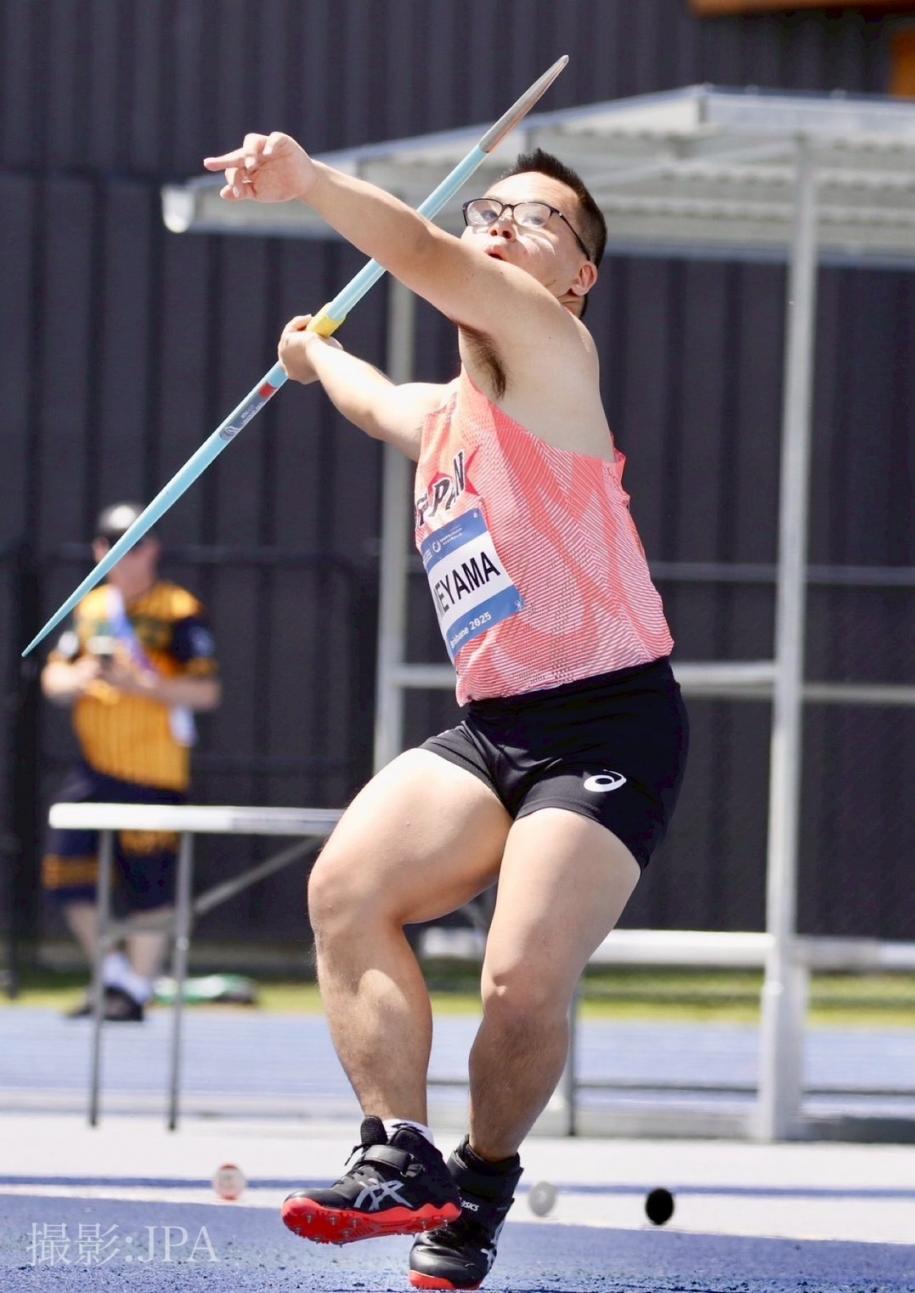 世界選手権、競技中の亀山選手