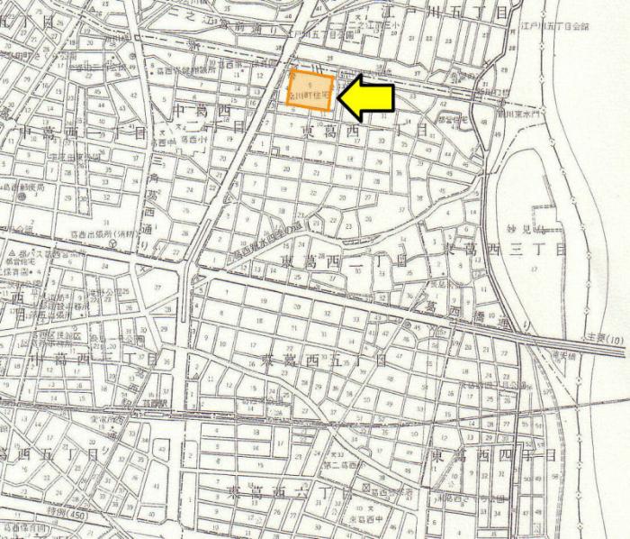 図　桑川町住宅自治会の地図