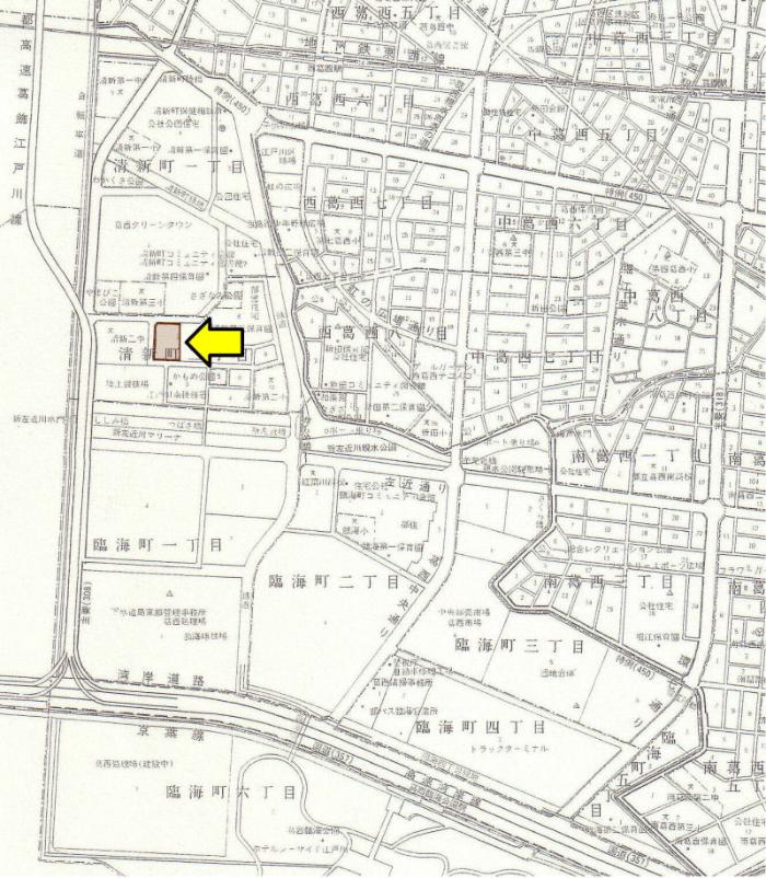 図　清新町二丁目第二アパート自治会の地図