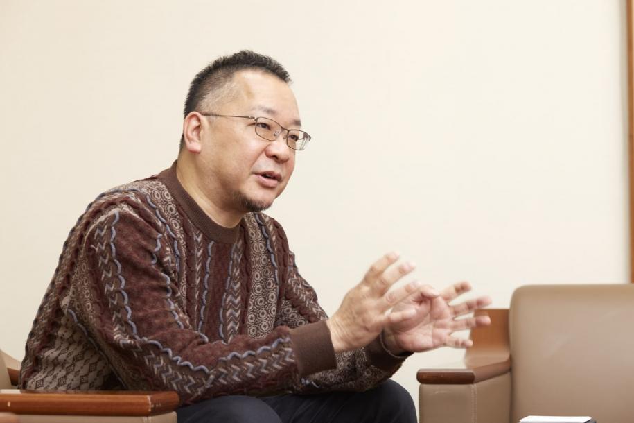 インタビューの様子