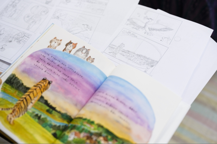 絵本製作の様子