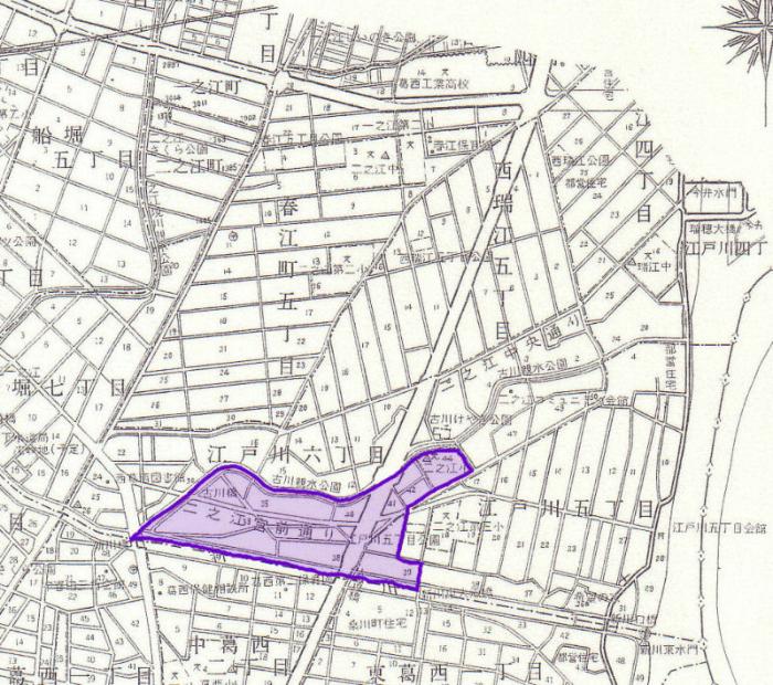 図　二之江町会の地図