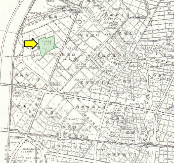 図　宇喜田第二住宅自治会の地図