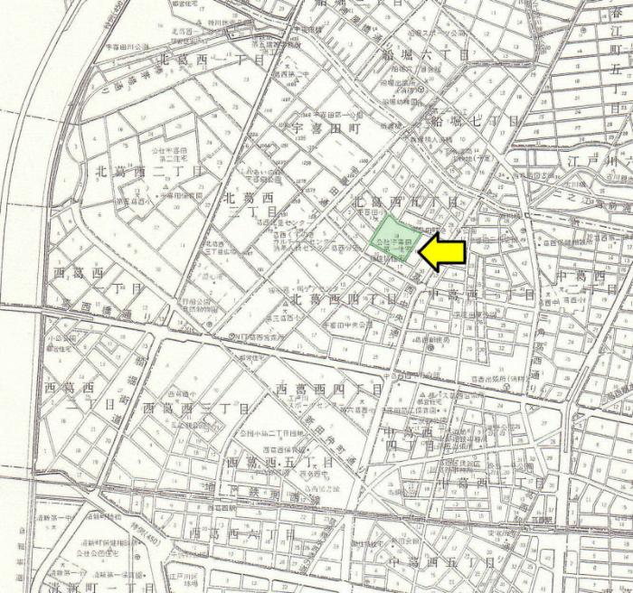 図　宇喜田第一住宅自治会の地図
