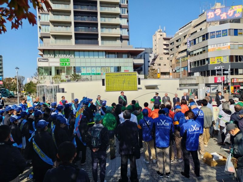 環境をよくする運動 小松川平井地区大会で話す斉藤区長