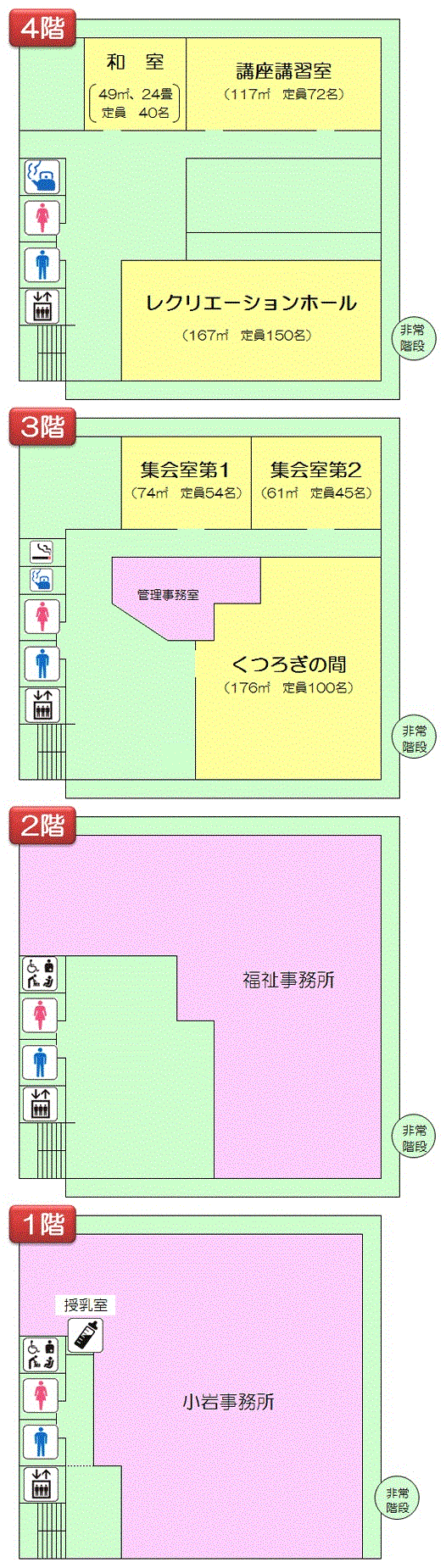 小岩区民館館内案内図