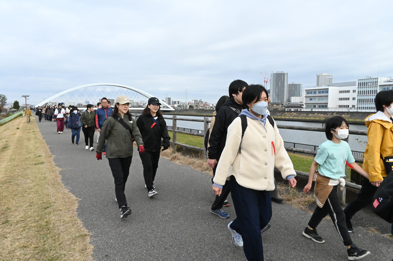 区民のウオーキング