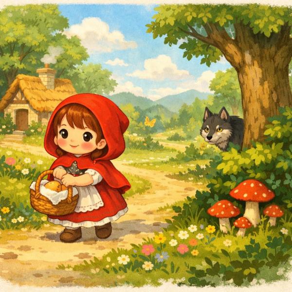 赤ずきんのイラスト