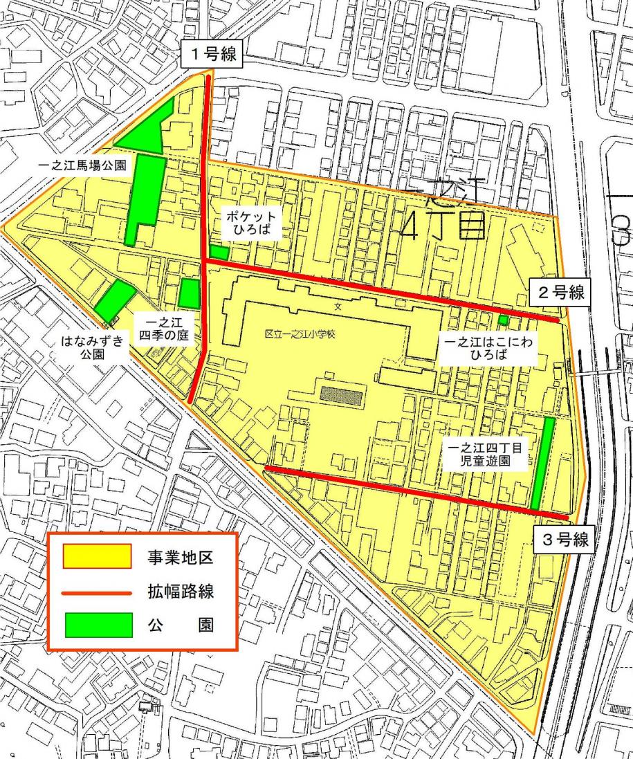 一之江四丁目南地区図