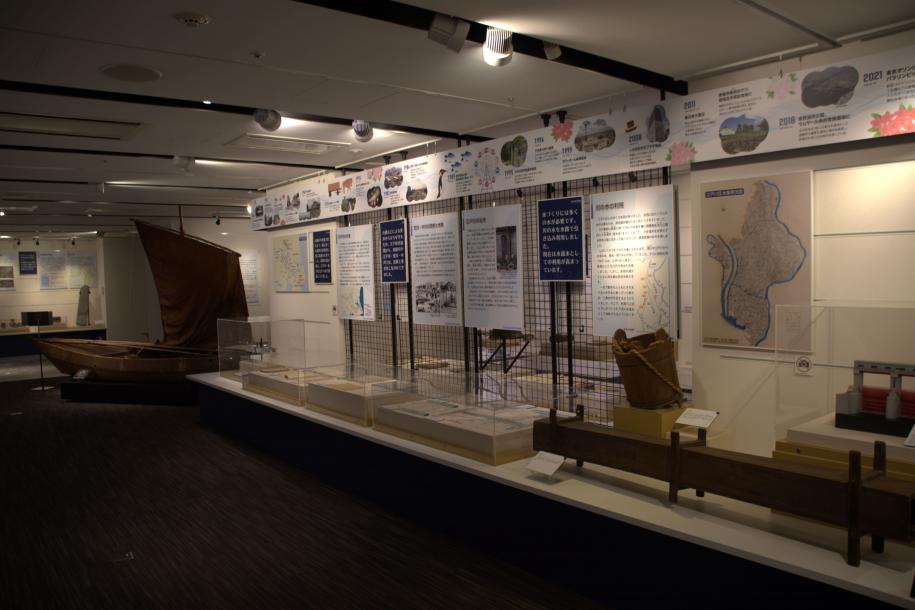 江戸川区郷土資料室内の展示の様子