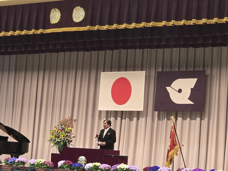 葛西中学校卒業式での区長挨拶