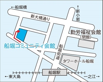 船堀コミュニティ会館の地図
