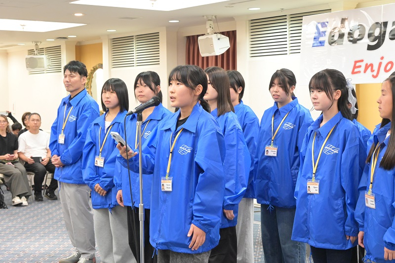 鈴木青少年の翼出発式での鈴木青少年からの挨拶(オーストラリア)