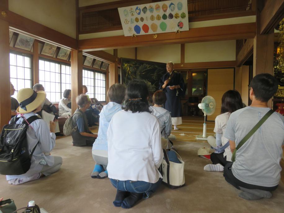 「前回の様子」妙光寺でのご住職のお話