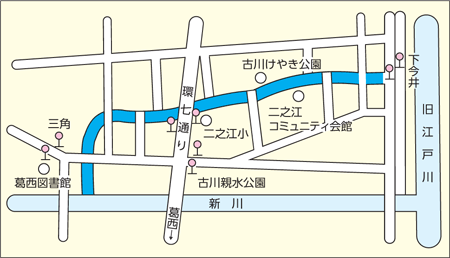 図　古川親水公園地図
