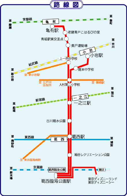 シャトル セブン 路線図 のりば案内 江戸川区ホームページ