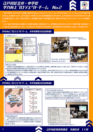 江戸川区立小・中学校 学力向上プロジェクトチームNo.2　オモテ
