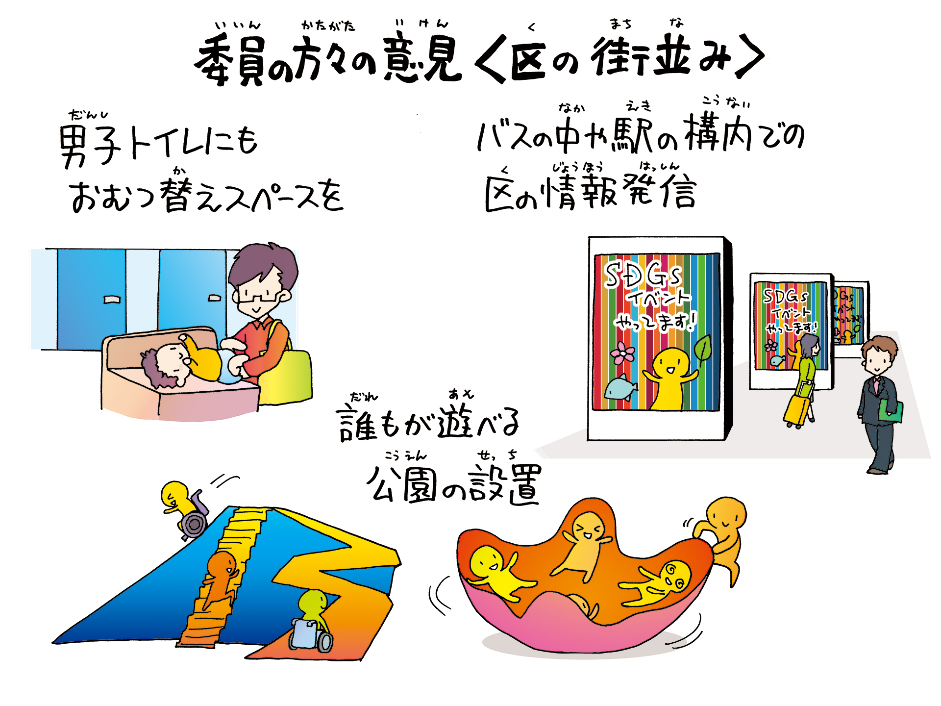 委員の方々の意見＜区の街並み＞